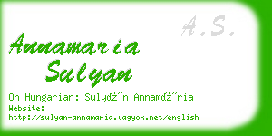 annamaria sulyan business card